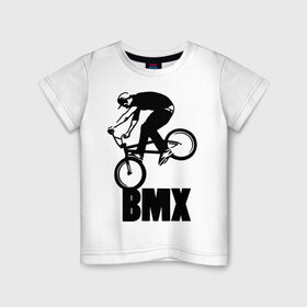 Детская футболка хлопок с принтом BMX 3 в городе Новоалтайск, 100% хлопок | круглый вырез горловины, полуприлегающий силуэт, длина до линии бедер | bmx | free style | бмэкс | велик | вело | велосипедист | фристайл | экстрим | экстримальный
