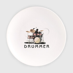 Тарелка с принтом Drummer в городе Новоалтайск, фарфор | диаметр - 210 мм
диаметр для нанесения принта - 120 мм | dnb | drummer | барабанщик | барабаны | драм н басс | драммер | драмнбас | ударник | ударные