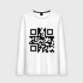 Мужской лонгслив хлопок с принтом qr Код в городе Новоалтайск, 100% хлопок |  | qr | qr код | qr кодandroid | андроид | штрих код