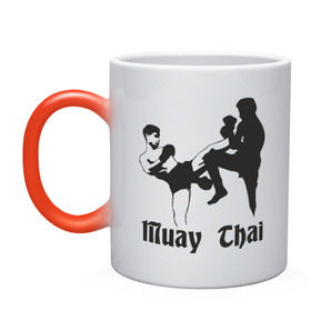 Кружка хамелеон с принтом Muay Thai (Муай Тай) в городе Новоалтайск, керамика | меняет цвет при нагревании, емкость 330 мл | Тематика изображения на принте: емельяненко