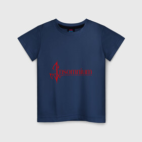 Детская футболка хлопок с принтом Insomnium logo в городе Новоалтайск, 100% хлопок | круглый вырез горловины, полуприлегающий силуэт, длина до линии бедер | Тематика изображения на принте: insomnium | insomnium logo | rock | музыка | рок | тяжелый рок | тяжеляк
