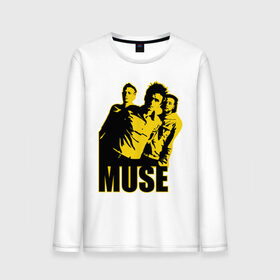 Мужской лонгслив хлопок с принтом Muse yellow в городе Новоалтайск, 100% хлопок |  | 