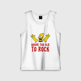 Детская майка хлопок с принтом Simpson Rock в городе Новоалтайск,  |  | гомер
