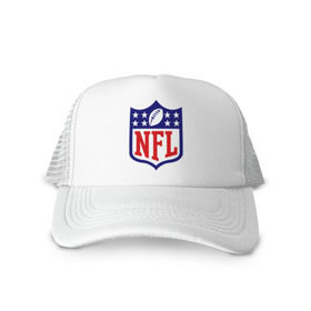 Кепка тракер с сеткой с принтом NFL в городе Новоалтайск, трикотажное полотно; задняя часть — сетка | длинный козырек, универсальный размер, пластиковая застежка | Тематика изображения на принте: американский футбол | регби