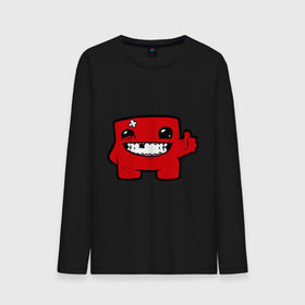 Мужской лонгслив хлопок с принтом Super Meat Boy в городе Новоалтайск, 100% хлопок |  | meatboy