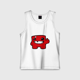 Детская майка хлопок с принтом Super Meat Boy в городе Новоалтайск,  |  | meatboy