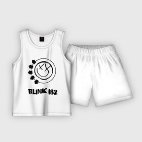 Детская пижама с шортами хлопок с принтом Blink 182 в городе Новоалтайск,  |  | heavy metal | metal | muse | rock | trash metal | альтернатива | блинк | квартет | лица | метал | рок | рок группа | рок группы | трэш метал | хеви метал