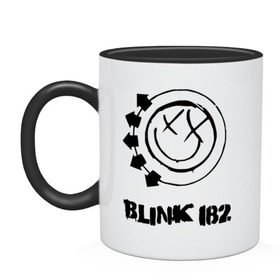 Кружка двухцветная с принтом Blink 182 в городе Новоалтайск, керамика | объем — 330 мл, диаметр — 80 мм. Цветная ручка и кайма сверху, в некоторых цветах — вся внутренняя часть | heavy metal | metal | muse | rock | trash metal | альтернатива | блинк | квартет | лица | метал | рок | рок группа | рок группы | трэш метал | хеви метал