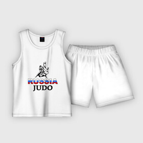 Детская пижама с шортами хлопок с принтом Russia judo в городе Новоалтайск,  |  | Тематика изображения на принте: дзюдо