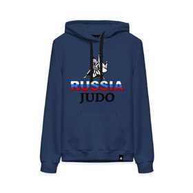 Женская толстовка хлопок с принтом Russia judo в городе Новоалтайск, френч-терри, мягкий теплый начес внутри (100% хлопок) | карман-кенгуру, эластичные манжеты и нижняя кромка, капюшон с подкладом и шнурком | дзюдо