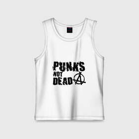 Детская майка хлопок с принтом Punks not dead (2) в городе Новоалтайск,  |  | punks | анархия | панк | панк не умрет | стиль панк