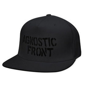 Кепка снепбек с прямым козырьком с принтом Agnostic front в городе Новоалтайск, хлопок 100% |  | hardcore | heavy metal | metal | rock | trash metal | метал | металл | рок | трэш метал | хеви метал