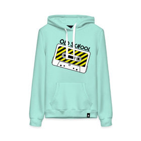 Женская толстовка хлопок с принтом Old school. Кассета в городе Новоалтайск, френч-терри, мягкий теплый начес внутри (100% хлопок) | карман-кенгуру, эластичные манжеты и нижняя кромка, капюшон с подкладом и шнурком | old school