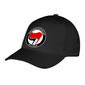 Бейсболка с принтом Antifa (1) в городе Новоалтайск, 100% хлопок | классический козырек, металлическая застежка-регулятор размера | Тематика изображения на принте: antifa | антифа | антифашизм | антифашистское движение | знак антифа | против фашизма | фашизм