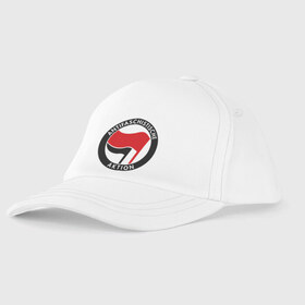 Детская бейсболка с принтом Antifa (1) в городе Новоалтайск, 100% хлопок | классический козырек, металлическая застежка-регулятор размера | Тематика изображения на принте: antifa | антифа | антифашизм | антифашистское движение | знак антифа | против фашизма | фашизм