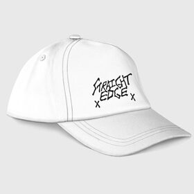 Бейсболка с принтом Straight edge (sXe)1 в городе Новоалтайск, 100% хлопок | классический козырек, металлическая застежка-регулятор размера | Тематика изображения на принте: heavy metal | metal | rock | trash metal | метал | металл | рок | трэш метал | хеви метал