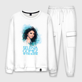 Мужской костюм хлопок с принтом Selena Gomez в городе Новоалтайск, 100% хлопок | на свитшоте круглая горловина, мягкая резинка по низу. Брюки заужены к низу, на них два вида карманов: два “обычных” по бокам и два объемных, с клапанами, расположенные ниже линии бедра. Брюки с мягкой трикотажной резинкой на поясе и по низу штанин. В поясе для дополнительного комфорта — широкие завязки | bieber | gomez | justin | justin bieber | selena | гомез | гомес | джастин бибер | музыка | певица | подружка джастина бибире | поп певица | селена