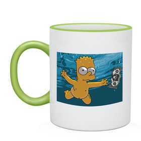 Кружка двухцветная с принтом Nevermind (Simpsons) в городе Новоалтайск, керамика | объем — 330 мл, диаметр — 80 мм. Цветная ручка и кайма сверху, в некоторых цветах — вся внутренняя часть | Тематика изображения на принте: nevermind | nevermind simpsons | nirvana | nirvana nevermind | rock | simpsons | нирвана | нирвана nevermind | нирвана симпсонс | ребенок | рок | символика nirvana | символика нирвана | симпсонс