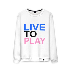 Мужской свитшот хлопок с принтом Live to play (Жить, чтобы играть) в городе Новоалтайск, 100% хлопок |  | 