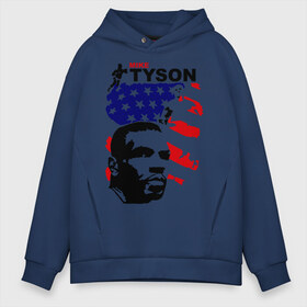 Мужское худи Oversize хлопок с принтом боксер Mike Tyson в городе Новоалтайск, френч-терри — 70% хлопок, 30% полиэстер. Мягкий теплый начес внутри —100% хлопок | боковые карманы, эластичные манжеты и нижняя кромка, капюшон на магнитной кнопке | boxing