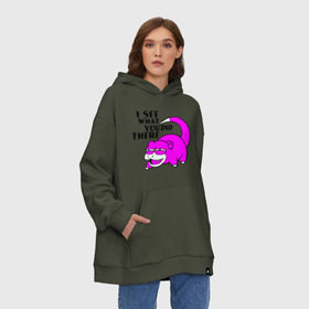 Худи SuperOversize хлопок с принтом Slowpoke в городе Новоалтайск, 70% хлопок, 30% полиэстер, мягкий начес внутри | карман-кенгуру, эластичная резинка на манжетах и по нижней кромке, двухслойный капюшон
 | pokemon | slowpoke | мультики | мультфильмы | покемон | покемоны | слоупок