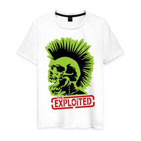 Мужская футболка хлопок с принтом The Exploited (1) в городе Новоалтайск, 100% хлопок | прямой крой, круглый вырез горловины, длина до линии бедер, слегка спущенное плечо. | Тематика изображения на принте: exploited | лого exploited | логотип exploited | музыа | панк | панк рок | рок | символика exploited