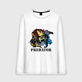 Мужской лонгслив хлопок с принтом Predator в городе Новоалтайск, 100% хлопок |  | хищник