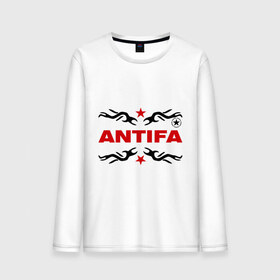 Мужской лонгслив хлопок с принтом Antifa (5) в городе Новоалтайск, 100% хлопок |  | антифа | антифашизм | звезда | организация | политическая