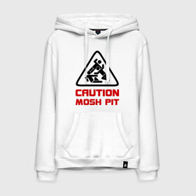 Мужская толстовка хлопок с принтом Caution mosh pit в городе Новоалтайск, френч-терри, мягкий теплый начес внутри (100% хлопок) | карман-кенгуру, эластичные манжеты и нижняя кромка, капюшон с подкладом и шнурком | hard | hardcor | hardcore | hardstyle | rock | рок | хард | хард рок