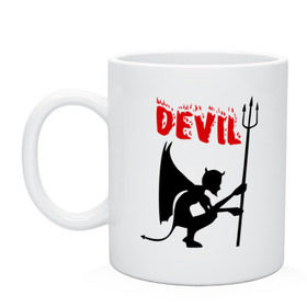 Кружка с принтом Devil (3) в городе Новоалтайск, керамика | объем — 330 мл, диаметр — 80 мм. Принт наносится на бока кружки, можно сделать два разных изображения | бесенок | демон | дьявол | дьяволенок | монстрик | чертик