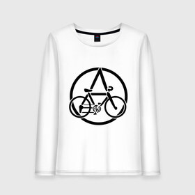 Женский лонгслив хлопок с принтом Anarchy Bike в городе Новоалтайск, 100% хлопок |  | anarchy | bike | анархизм | анархия | байк | велик | велосипед | велосипед анархия