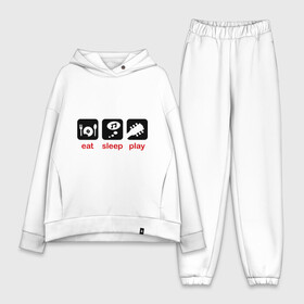 Женский костюм хлопок Oversize с принтом Есть, спасть, играть на гитаре в городе Новоалтайск,  |  | гитара