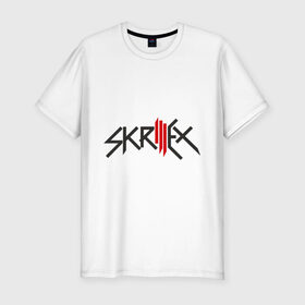 Мужская футболка премиум с принтом Skrillex в городе Новоалтайск, 92% хлопок, 8% лайкра | приталенный силуэт, круглый вырез ворота, длина до линии бедра, короткий рукав | музыка | электро | электронная