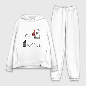 Женский костюм хлопок Oversize с принтом Как он нашел ключик к моему сердцу в городе Новоалтайск,  |  | влюбленным | для двоих | ключ к сердцу | любовь | парные