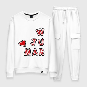 Женский костюм хлопок с принтом We just married (парная)1 в городе Новоалтайск, 100% хлопок | на свитшоте круглая горловина, мягкая резинка по низу. Брюки заужены к низу, на них два вида карманов: два 