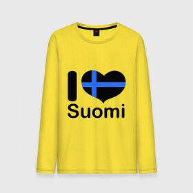 Мужской лонгслив хлопок с принтом Love Suomi в городе Новоалтайск, 100% хлопок |  | suomi | курорты | курорты финляндии | люблю финляндию | отдых | финляндия