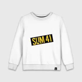 Детский свитшот хлопок с принтом Панк-группа Sum-41 в городе Новоалтайск, 100% хлопок | круглый вырез горловины, эластичные манжеты, пояс и воротник | punk | rock | sum 41 | логотип | музыка | панк | рок | рок группы | рок музыка