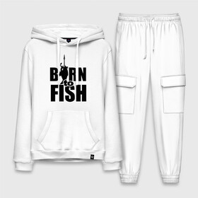 Мужской костюм хлопок с толстовкой с принтом Born to fish в городе Новоалтайск,  |  | born to fish | для рыбака | крючок | на крючке | рыба | рыбак | рыбаку | рыбалка | улов
