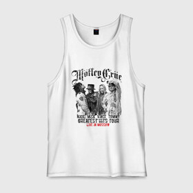 Мужская майка хлопок с принтом Motley Crue Live in Moscow в городе Новоалтайск, 100% хлопок |  | Тематика изображения на принте: motley crue