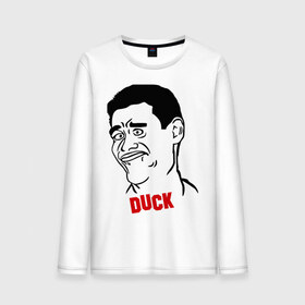 Мужской лонгслив хлопок с принтом Яо Минг Duck face в городе Новоалтайск, 100% хлопок |  | yao ming | дак фейс | утиное лицо