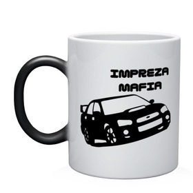Кружка хамелеон с принтом Impreza mafia в городе Новоалтайск, керамика | меняет цвет при нагревании, емкость 330 мл | дрифт