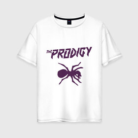 Женская футболка хлопок Oversize с принтом The Prodigy паук в городе Новоалтайск, 100% хлопок | свободный крой, круглый ворот, спущенный рукав, длина до линии бедер
 | prodigy | the prodigy | паук | продеджи | продиджи | продиджы