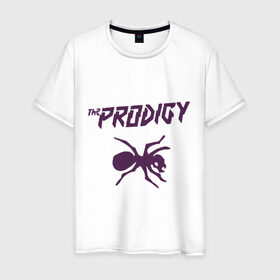 Мужская футболка хлопок с принтом The Prodigy паук в городе Новоалтайск, 100% хлопок | прямой крой, круглый вырез горловины, длина до линии бедер, слегка спущенное плечо. | prodigy | the prodigy | паук | продеджи | продиджи | продиджы