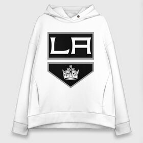 Женское худи Oversize хлопок с принтом Los Angeles Kings - Лос Анджелес в городе Новоалтайск, френч-терри — 70% хлопок, 30% полиэстер. Мягкий теплый начес внутри —100% хлопок | боковые карманы, эластичные манжеты и нижняя кромка, капюшон на магнитной кнопке | la | los angeles kings | nhl | кубок стенли | лос анджелес кингс | нхл | хоккей