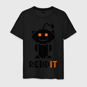 Мужская футболка хлопок с принтом reddit в городе Новоалтайск, 100% хлопок | прямой крой, круглый вырез горловины, длина до линии бедер, слегка спущенное плечо. | Тематика изображения на принте: 