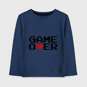 Детский лонгслив хлопок с принтом game over 8 bit в городе Новоалтайск, 100% хлопок | круглый вырез горловины, полуприлегающий силуэт, длина до линии бедер | 8 bit | 8 бит | 8bit | 8бит | game over | игра окончена