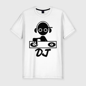 Мужская футболка премиум с принтом dj контур в городе Новоалтайск, 92% хлопок, 8% лайкра | приталенный силуэт, круглый вырез ворота, длина до линии бедра, короткий рукав | dj | dj контур | klub | дж | джей | диджи | для диджеев | клубные | музыка | разное