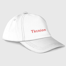 Бейсболка с принтом therion logo в городе Новоалтайск, 100% хлопок | классический козырек, металлическая застежка-регулятор размера | Тематика изображения на принте: heavy metal | metal | rock | trash metal | метал | металл | рок | рок группа | рок группы | трэш метал | хеви метал