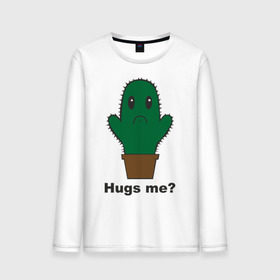 Мужской лонгслив хлопок с принтом Hugs me? в городе Новоалтайск, 100% хлопок |  | обними