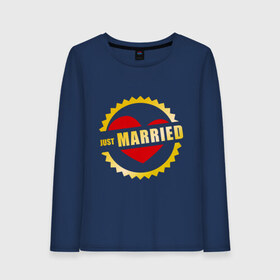 Женский лонгслив хлопок с принтом Just married (золото) в городе Новоалтайск, 100% хлопок |  | just married | just married (два сердца) | два сердца | для свадьбы | жених | золото | молодожены | на свадьбу | невеста | свадьба